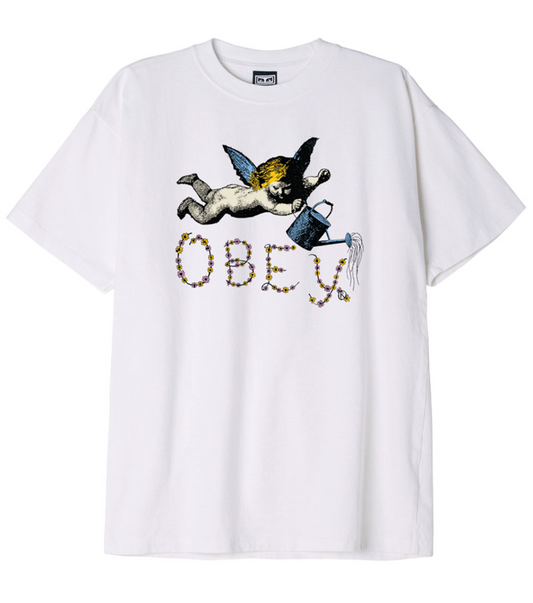 OBEY FLOWER ANGEL T-SHIRT WHITE