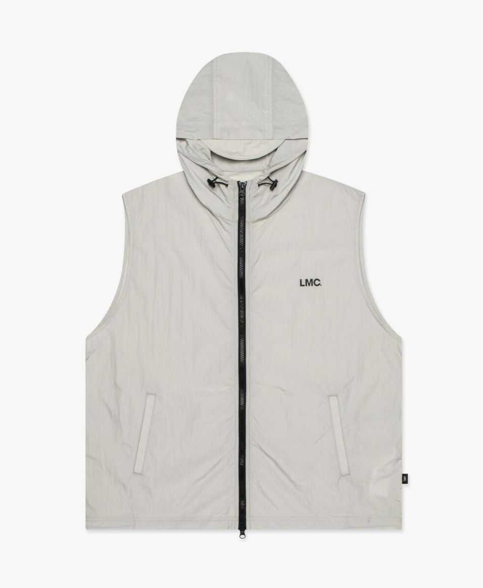 OG NYLON HOODIE VEST LIGHT GRAY