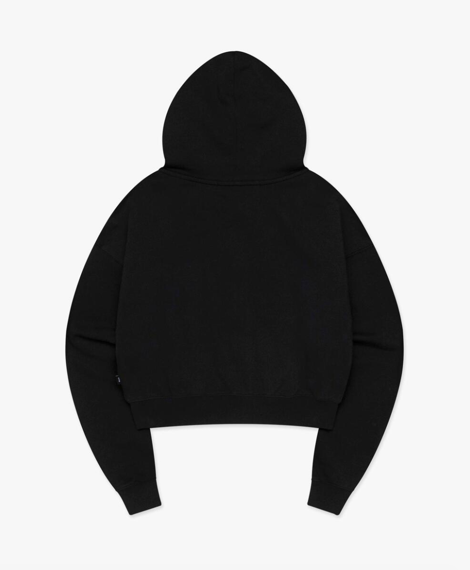 OG CROPPED ZIP_UP HOODIE WOMAN BLACK