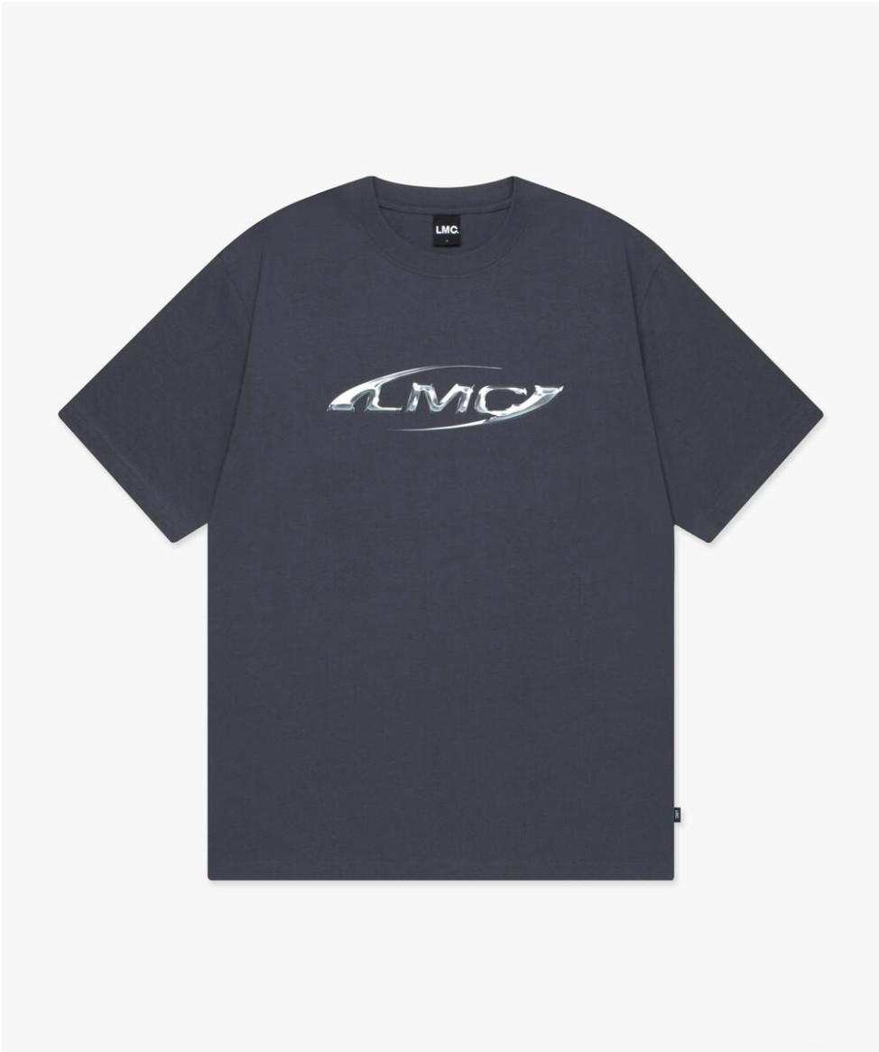 3D METALLIC LOGO TEE CHARCOAL