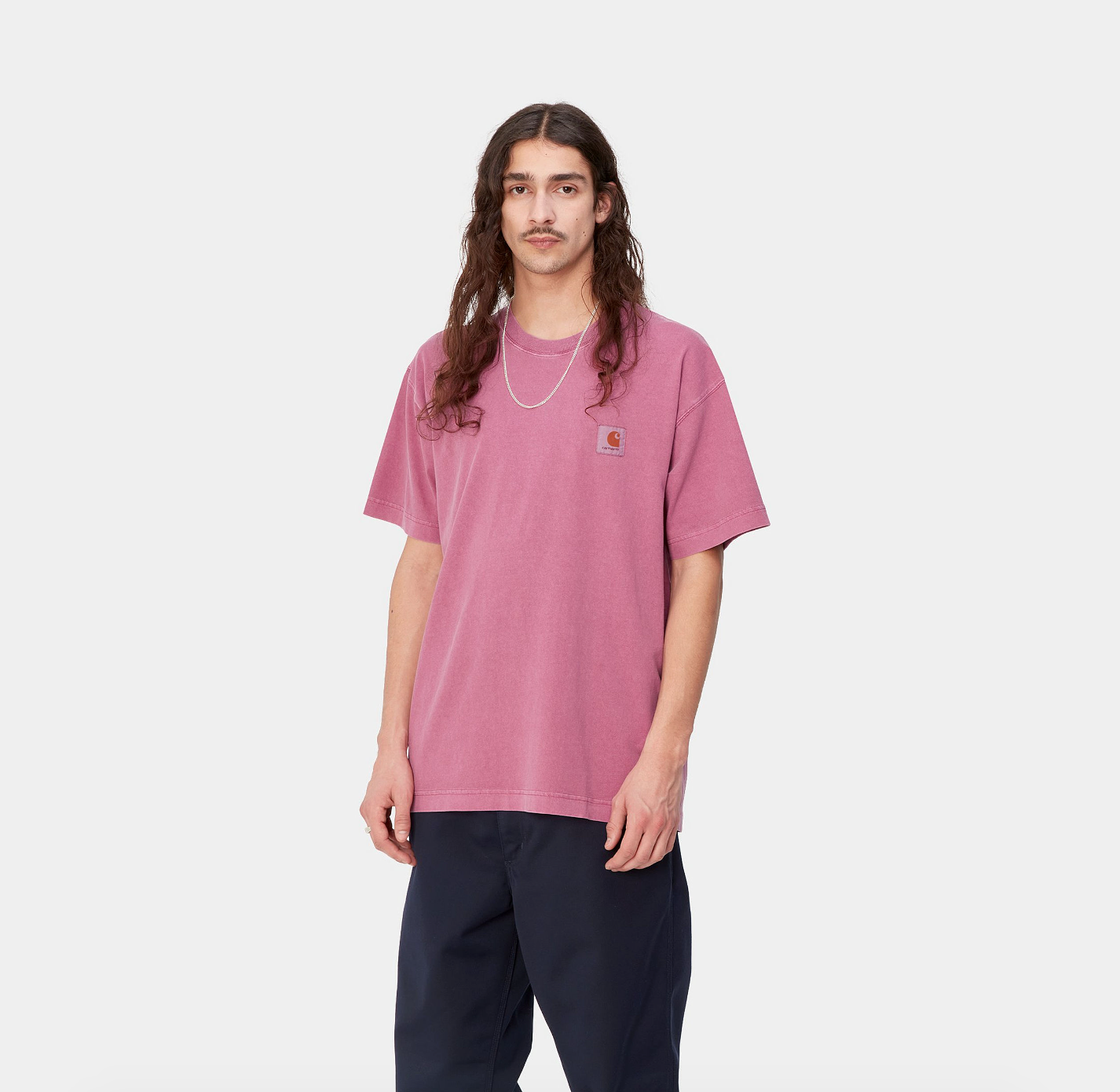 NELSON WASHED TSHIRT MAGENTA RED