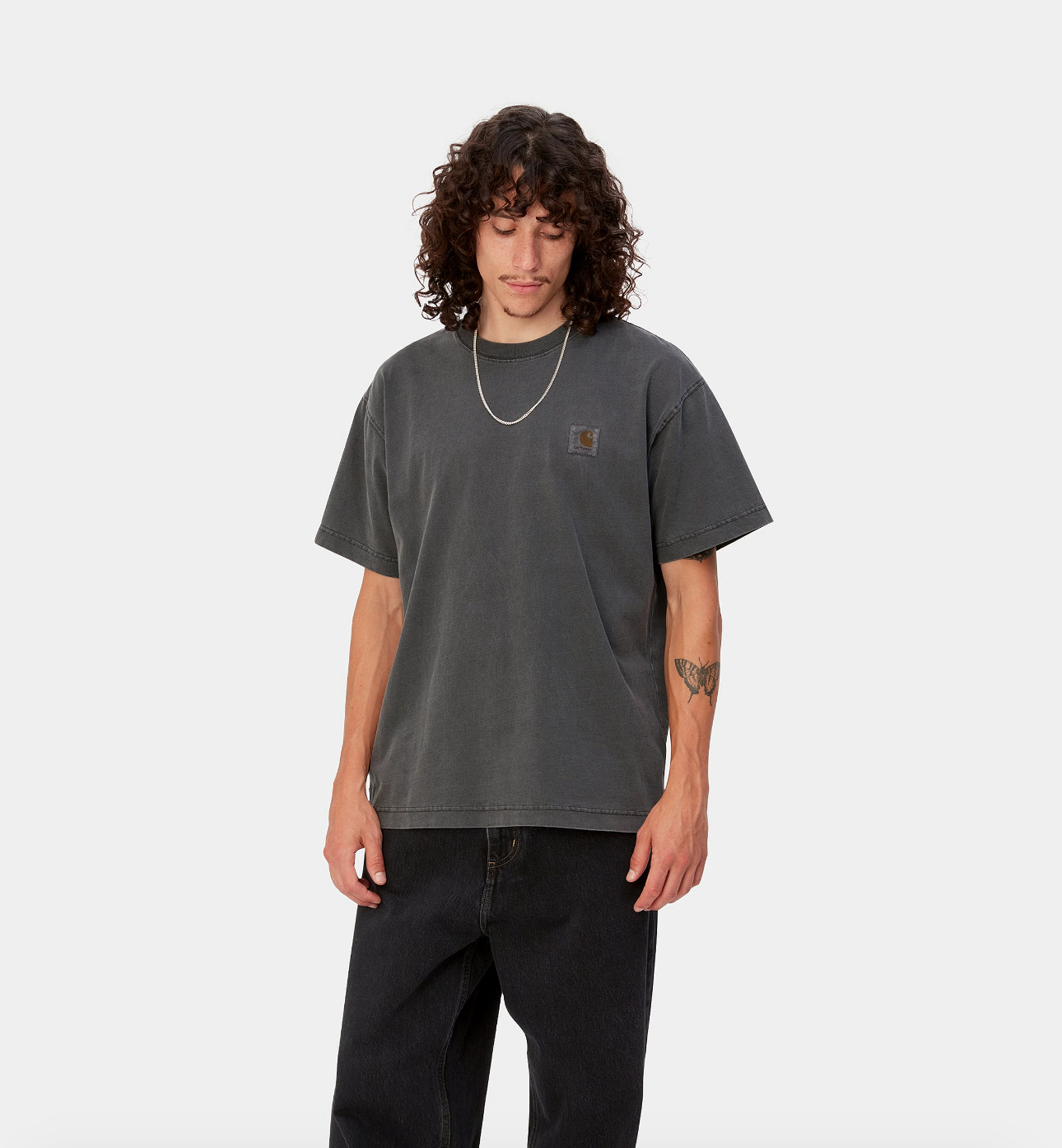 NELSON WASHED TSHIRT CHARCOAL