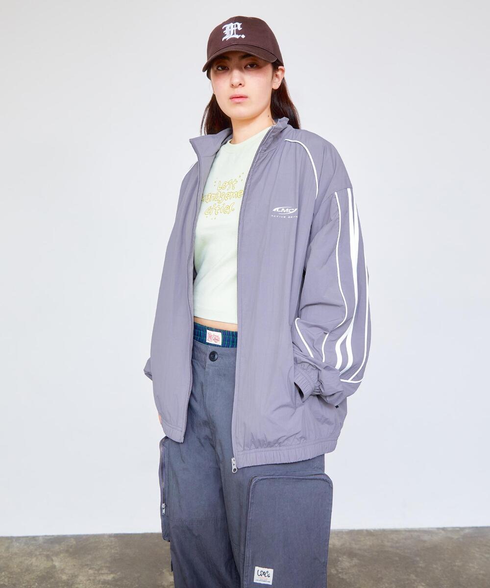 PIPING LINE TRACK JACKET GRAY