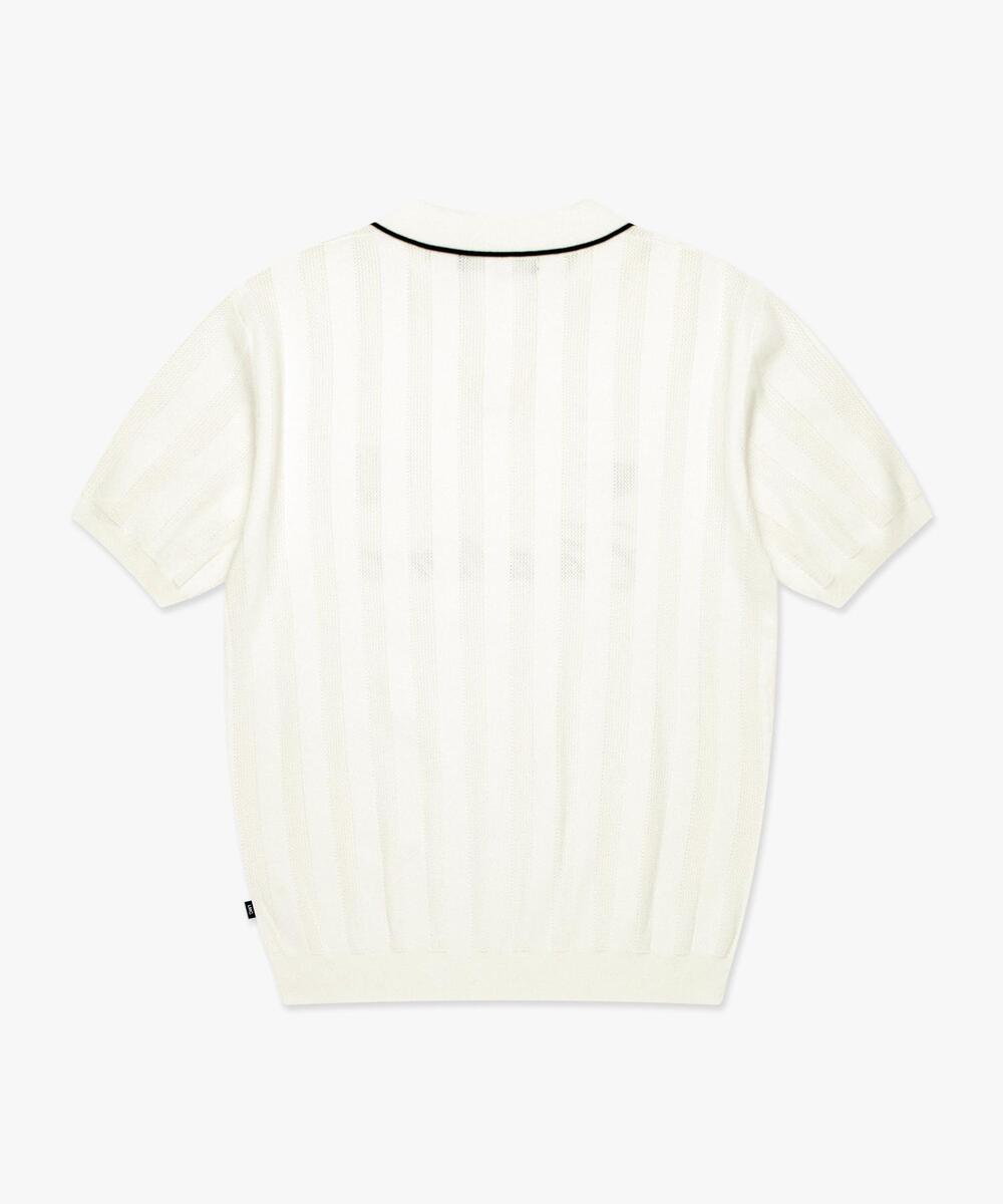 MESH KNIT POLO SHIRT IVORY