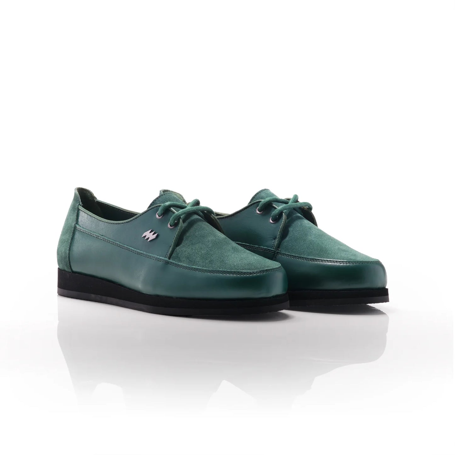 MIRAGE GREEN LEATHER/SUEDE SHOE