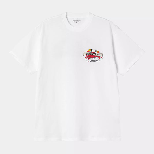 S/S CRAB PAINT TEE WHITE